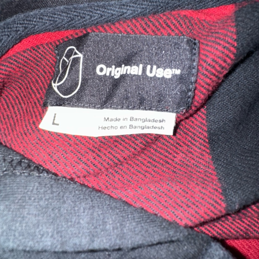 Original Use Black and Red Plaid Shirt